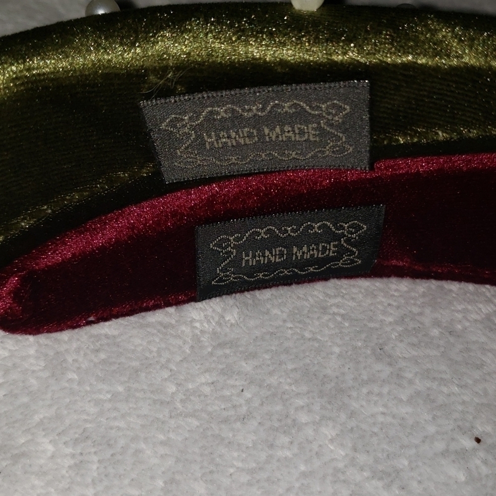 2 New Velvet & Pearl Padded Headbands - Picture 4 of 4